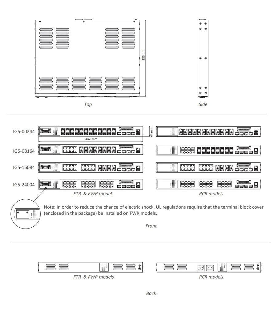 EtherWAN IG5 Rack Series IEC 61850-3/IEEE 1613 Lite L3 Hardened Managed 24-port Gigabit and 4-port 1G/10G - view 3