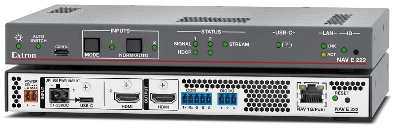 Extron NAV E 222 1G Pro AV over IP Switching Encoder with USB-C and HDMI