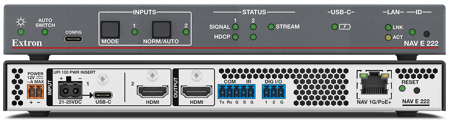 Extron NAV E 222 1G Pro AV over IP Switching Encoder with USB-C and HDMI - view 2