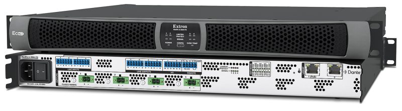 Extron NetPA U 2004 FX Four Channel Configurable Output Amplifier with Dante and DSP<br>200 Watts Per Channel