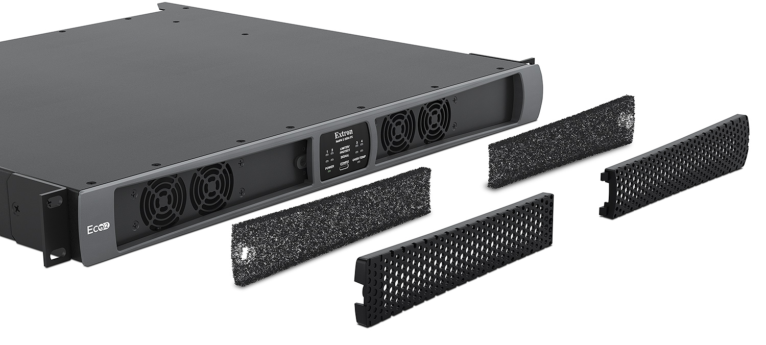 Extron NetPA U 2004 FX Four Channel Configurable Output Amplifier with Dante and DSP<br>200 Watts Per Channel - view 4