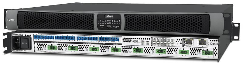 Extron NetPA U 2008 FX Eight Channel Configurable Output Amplifier with Dante and DSP<br>200 Watts Per Channel