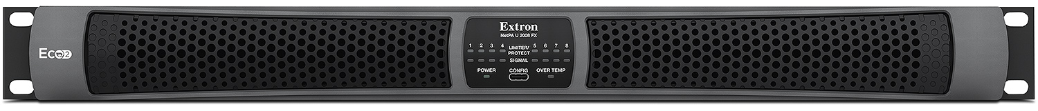 Extron NetPA U 2008 FX Eight Channel Configurable Output Amplifier with Dante and DSP<br>200 Watts Per Channel - view 2
