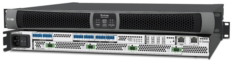 Extron NetPA U 4004 FX Four Channel Configurable Output Amplifier with Dante and DSP<br>400 Watts Per Channel