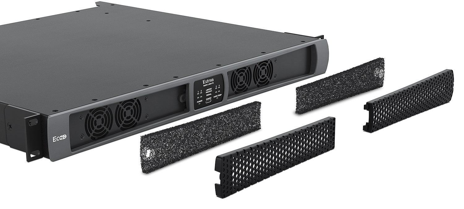 Extron NetPA U 4004 FX Four Channel Configurable Output Amplifier with Dante and DSP<br>400 Watts Per Channel - view 4