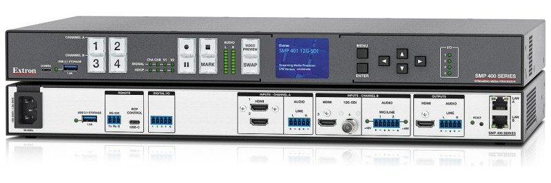Extron SMP 401 Multi-Channel 4K Recording and Streaming Media Processor