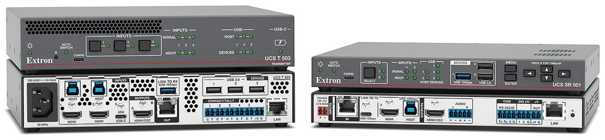 Extron UCS 504 4K Collaboration Switcher and Scaling Receiver Kit