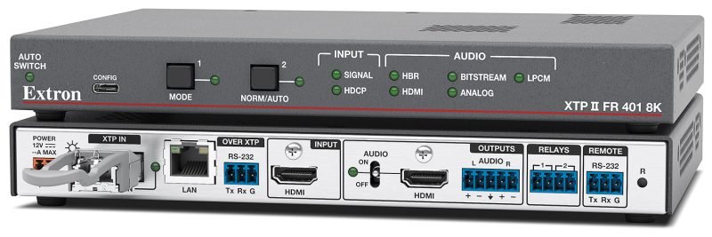 Extron XTP II FR 401 8K 8K Fiber Optic Receiver with local HDMI Input