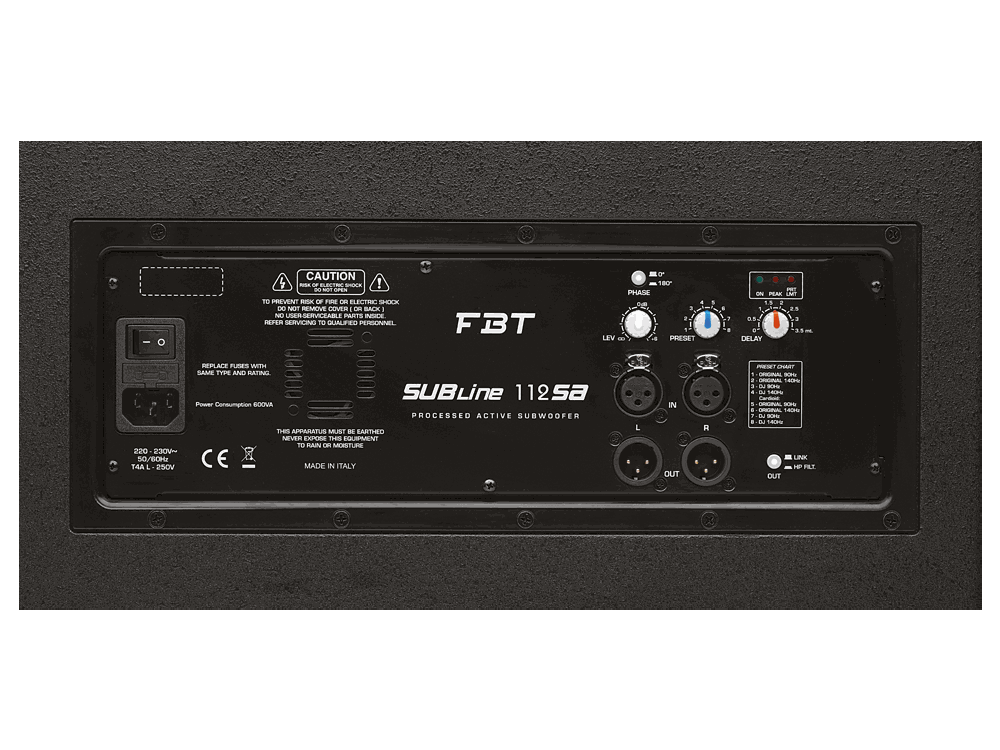 FBT SUBLINE 112SA Active Subwoofer 12 Inch - view 4
