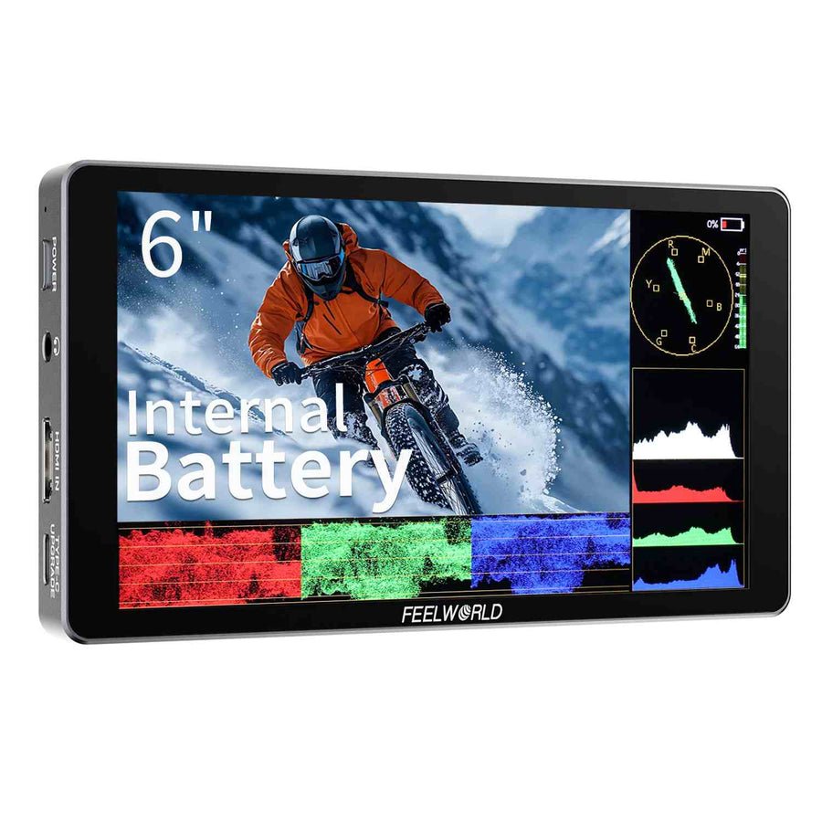 Feelworld P6XL 6-Inch 1200nit Monitor with Built-In Battery