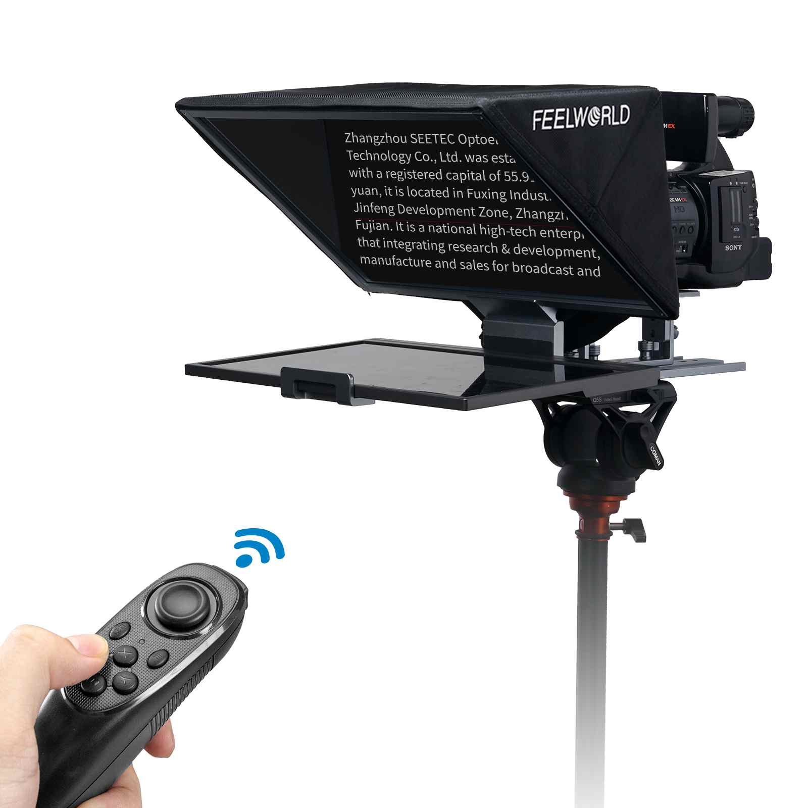 Feelworld TP16 16-Inch Folding Teleprompter - view 3