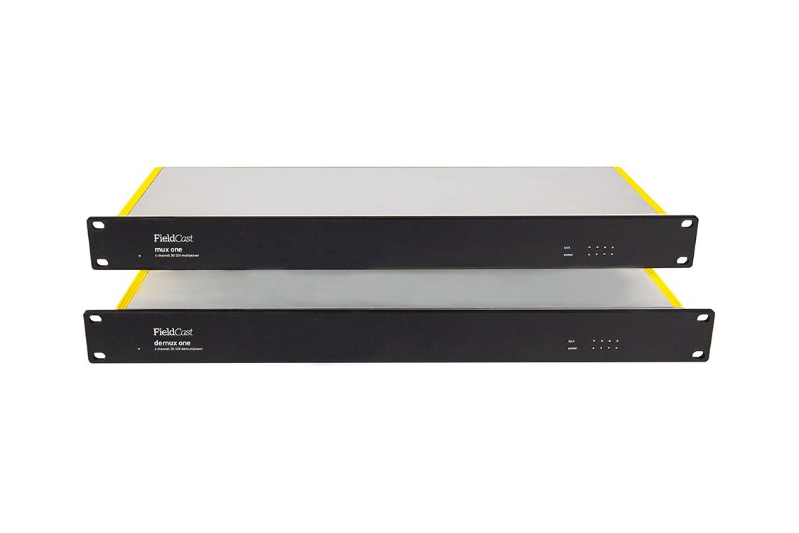 Fieldcast Mux/Demux One Plus 12G, 4x SDI and Ethernet over One Fiber