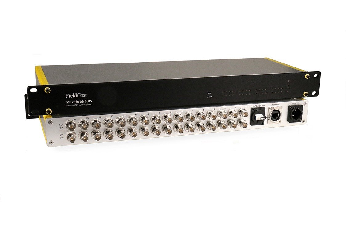 Mux/Demux Three Plus 12G, 16x SDI and Ethernet over One Fiber