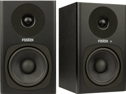 Fostex PM04C-B Two-Way 4-Inch Powered Studio Monitor Pair, Black