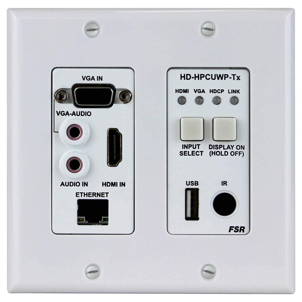 FSR HD-HPCUWP-Tx HDBaseT HDMI, VGA and USB Wall Plate