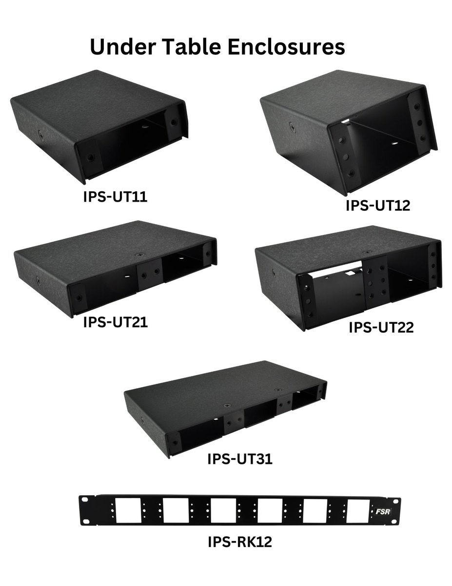 FSR IPS Under-Table Enclosures and Rack Mount