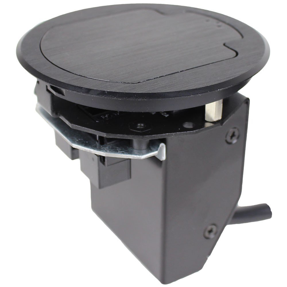 FSR T3-AC2 Table Box with 2 Keystone Connectors & 2 AC Outlets - view 3