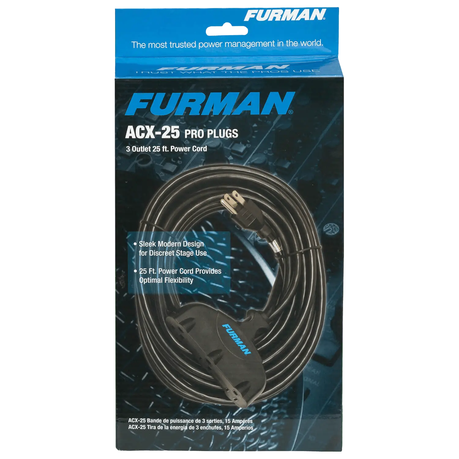 Furman ACX-25 Pro Plugs 25 Feet Heavy Duty Power Extension Cord - view 3