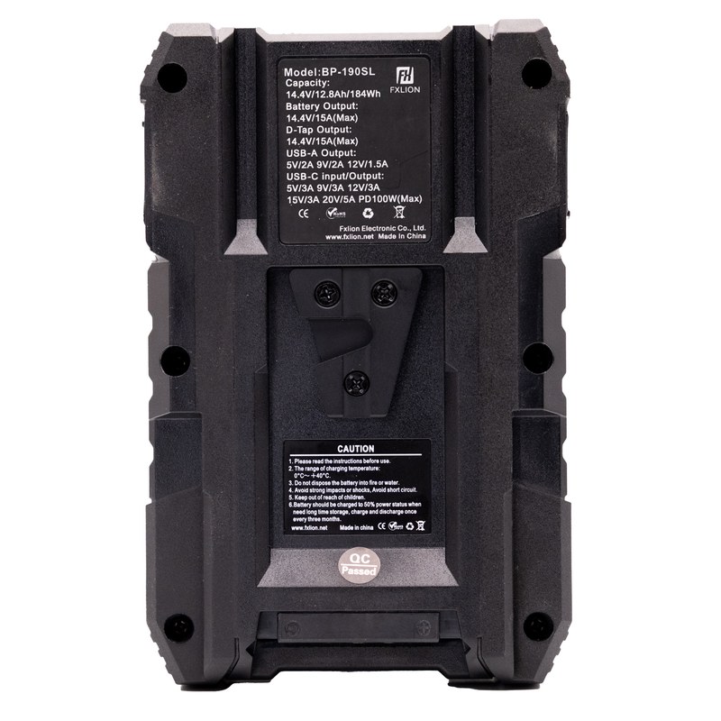 FXLION Nexus BP-190SL - Smart V-Mount Battery with LCD & USB-C - view 3