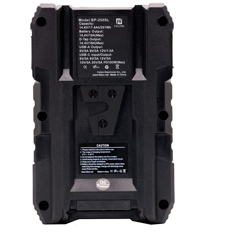 FXLION Nexus BP-250SL - Smart V-Mount Battery with LCD & USB-C - view 4