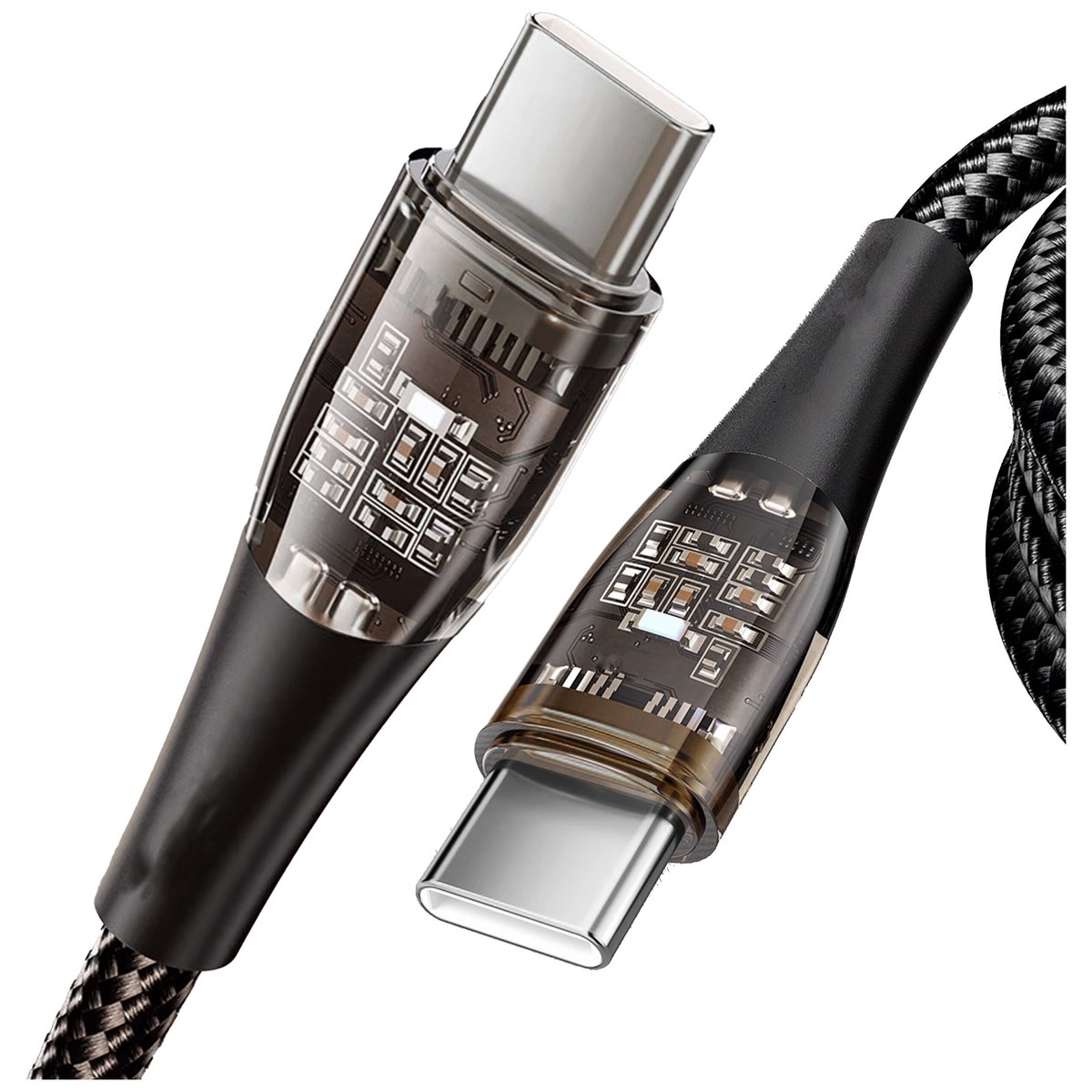 Fxlion 100W USB-C PD Cable with OLED Display, 1m