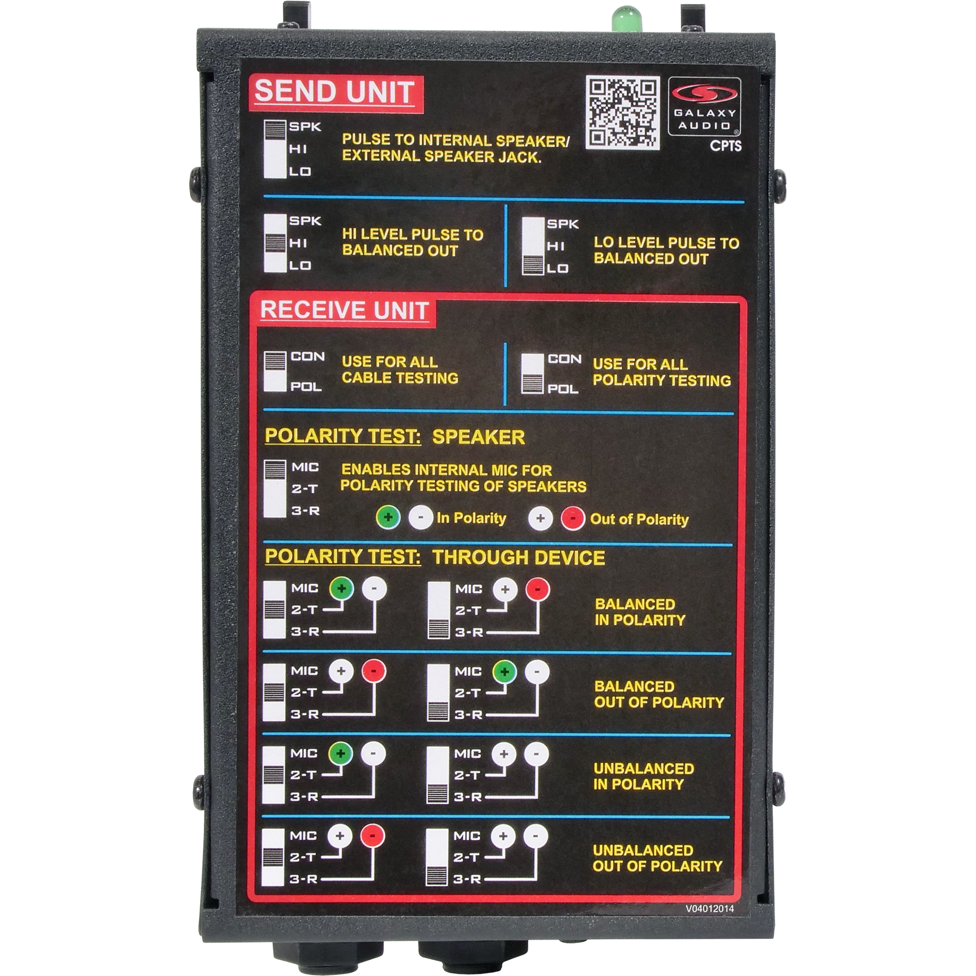 Galaxy Audio Cricket CPTS Speaker Polarity and Continuity Test Set - view 5