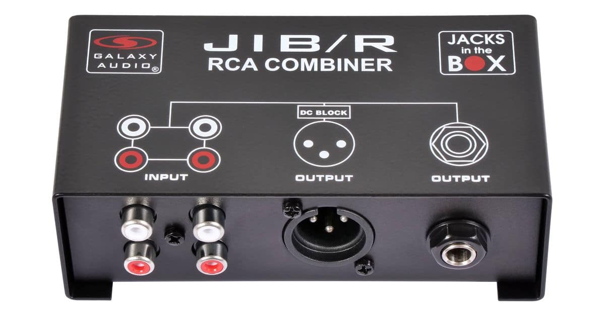 Galaxy Audio JIB/R RCA Combiner and Stereo to Mono Converter