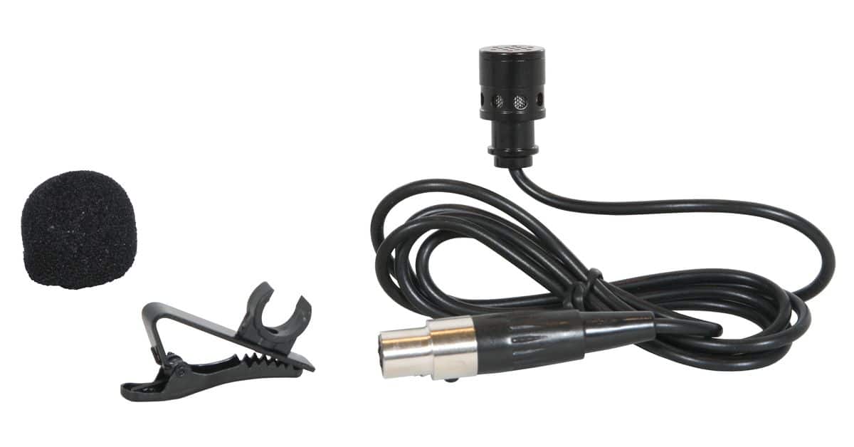 Galaxy Audio LV-U3BK Uni-Directional Lavalier Microphone
