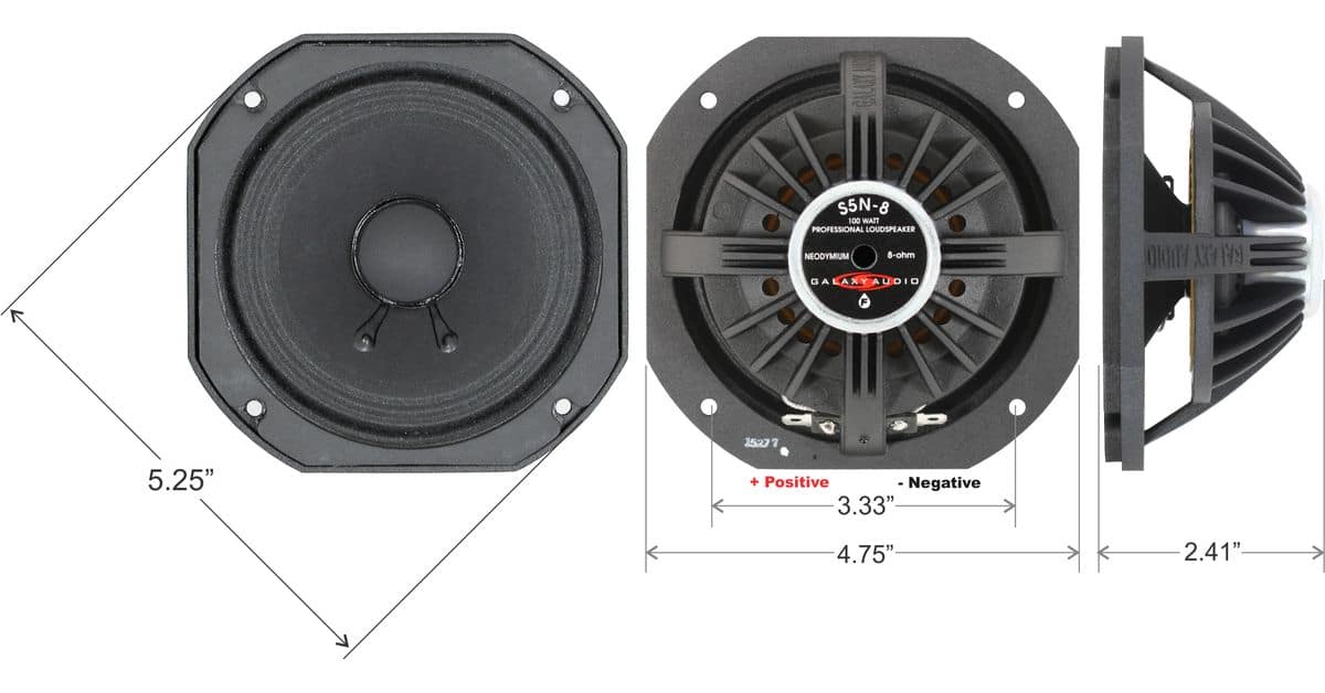 Galaxy Audio S5N-8 5 Inch Neodymium Speaker Driver - view 2