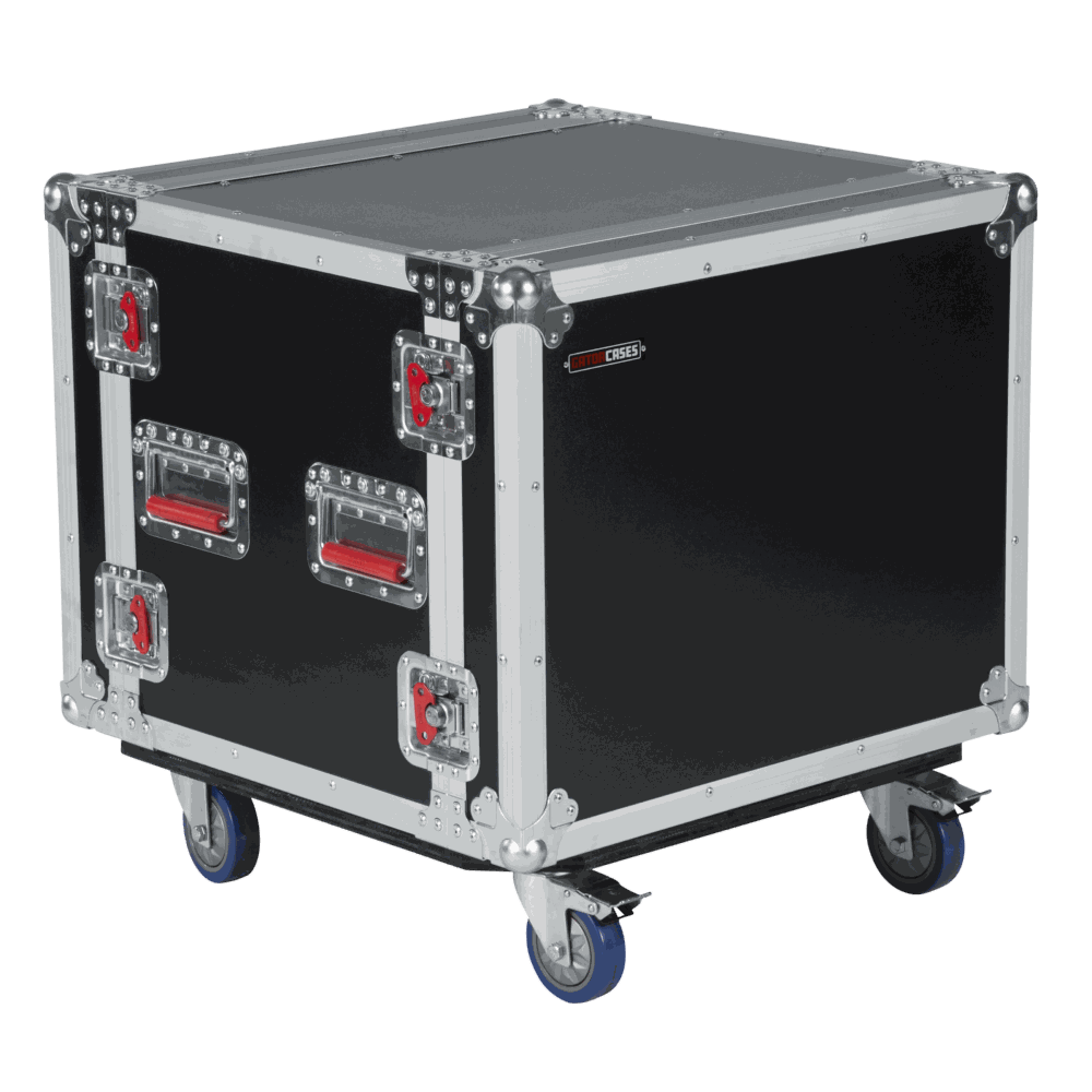Gator 8U Shock Audio Road Rack Case with Casters - view 2