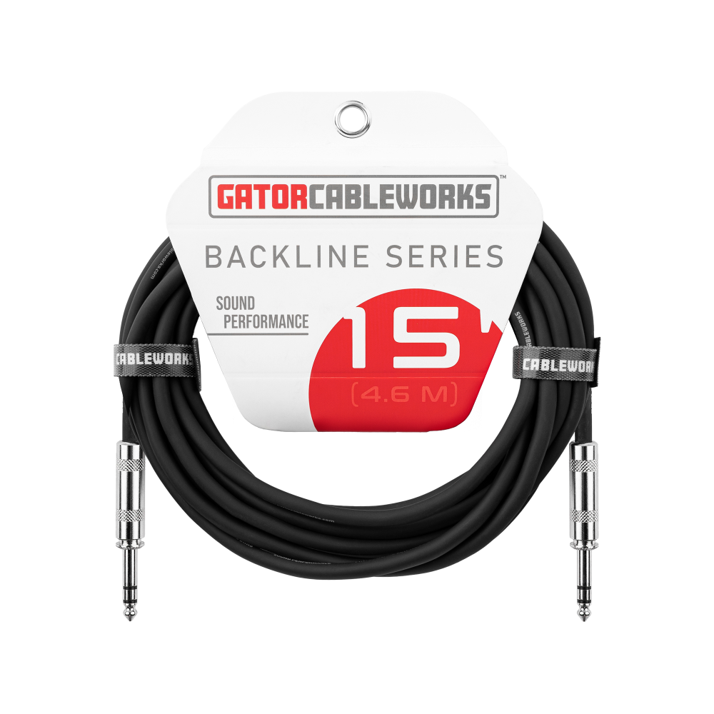Gator 15-foot TRS 1/4" Male to Male Balanced Patch Cable - view 2