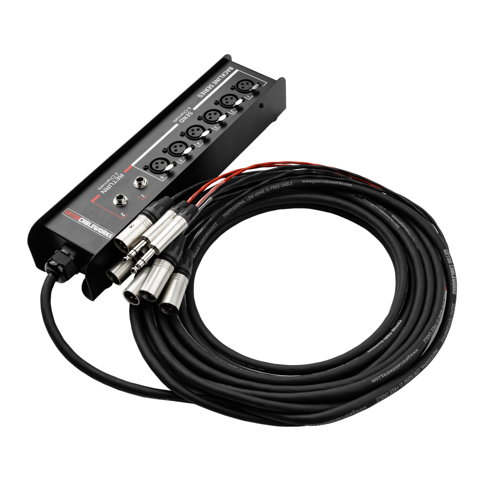 Gator Cableworks Backline 6-Channel Drop Snake with 2 Returns product image