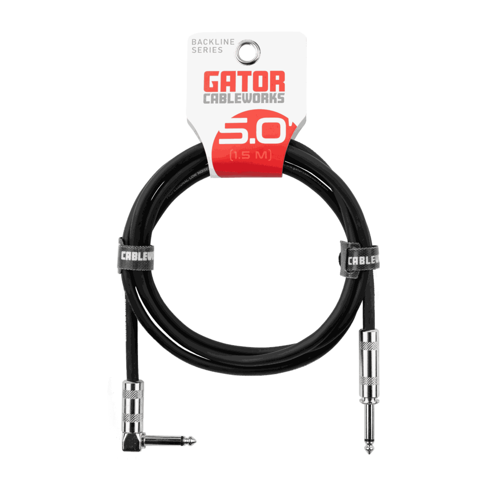 Gator Backline Series 5 Foot Strt to RA Instrument Cable product image