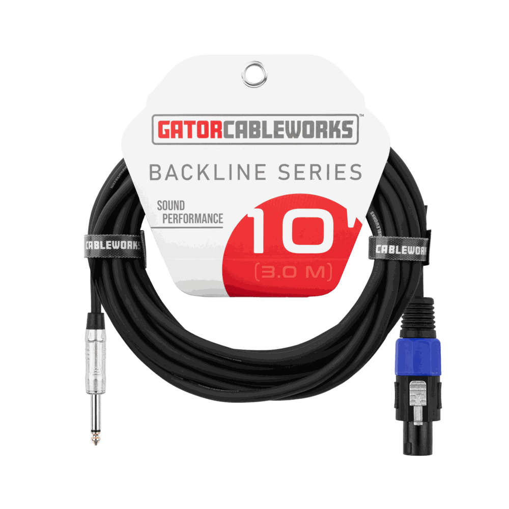 Gator Backline Series 10 Foot TS to Twist Lock Connector Speaker Cable product image