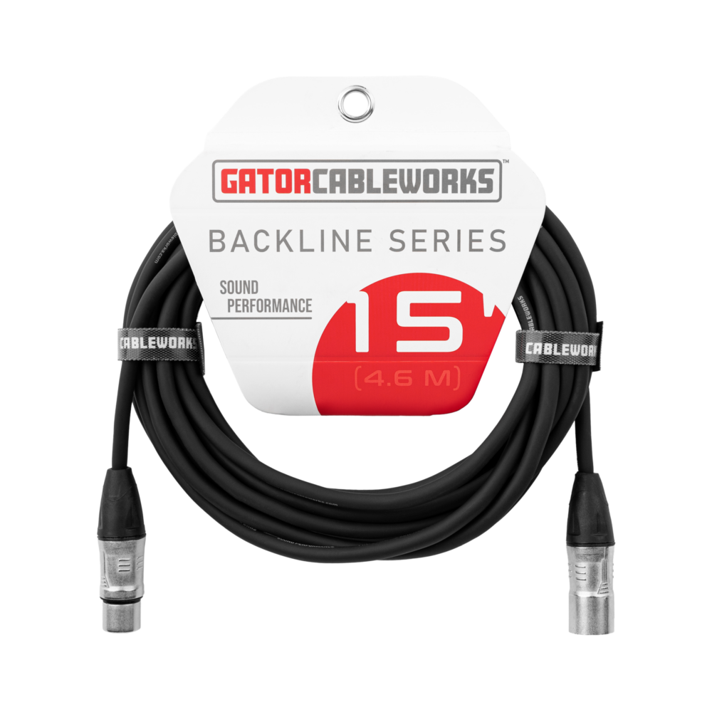 Gator Backline Series 15 Foot XLR Microphone Cable