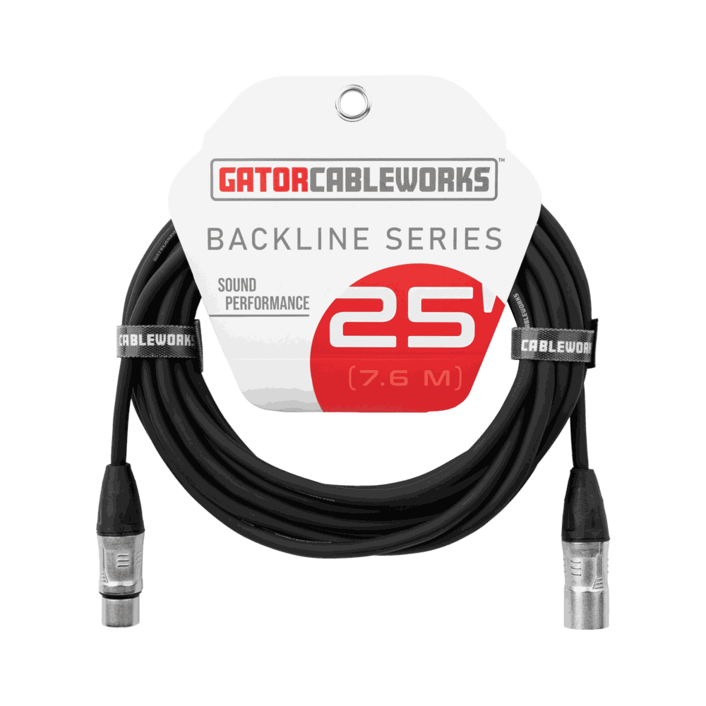 Gator Backline Series 25 Foot XLR Microphone Cable