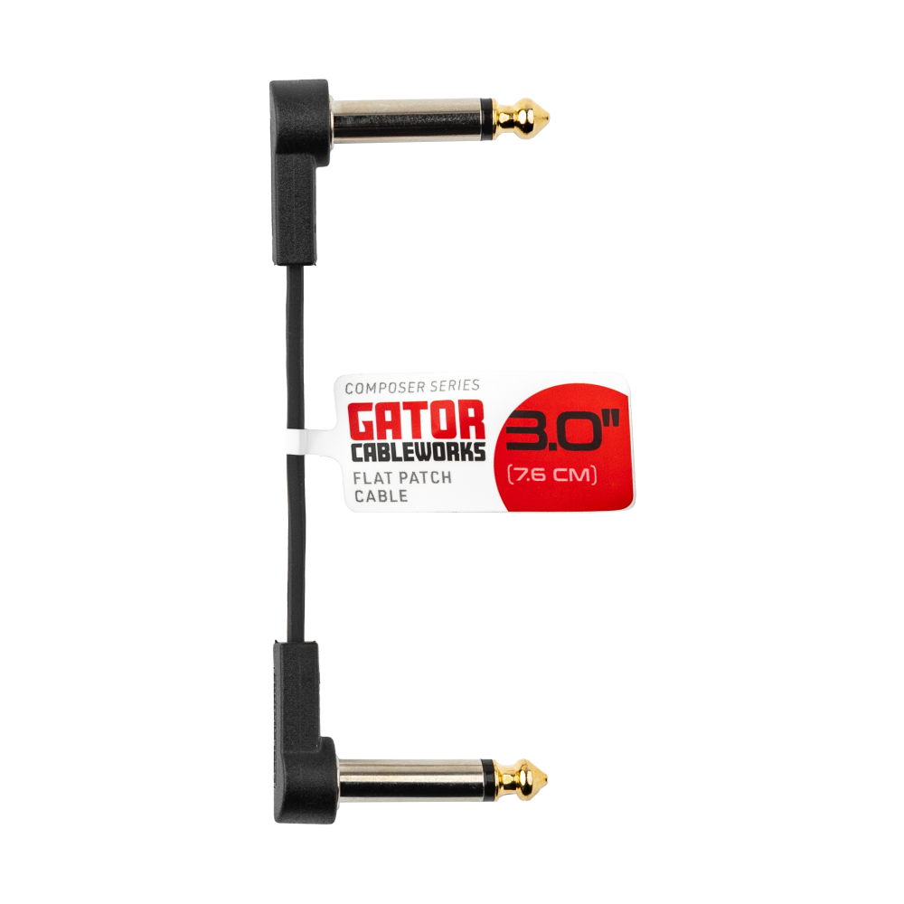 Gator Composer Series Flat Patch Cable, 3 in