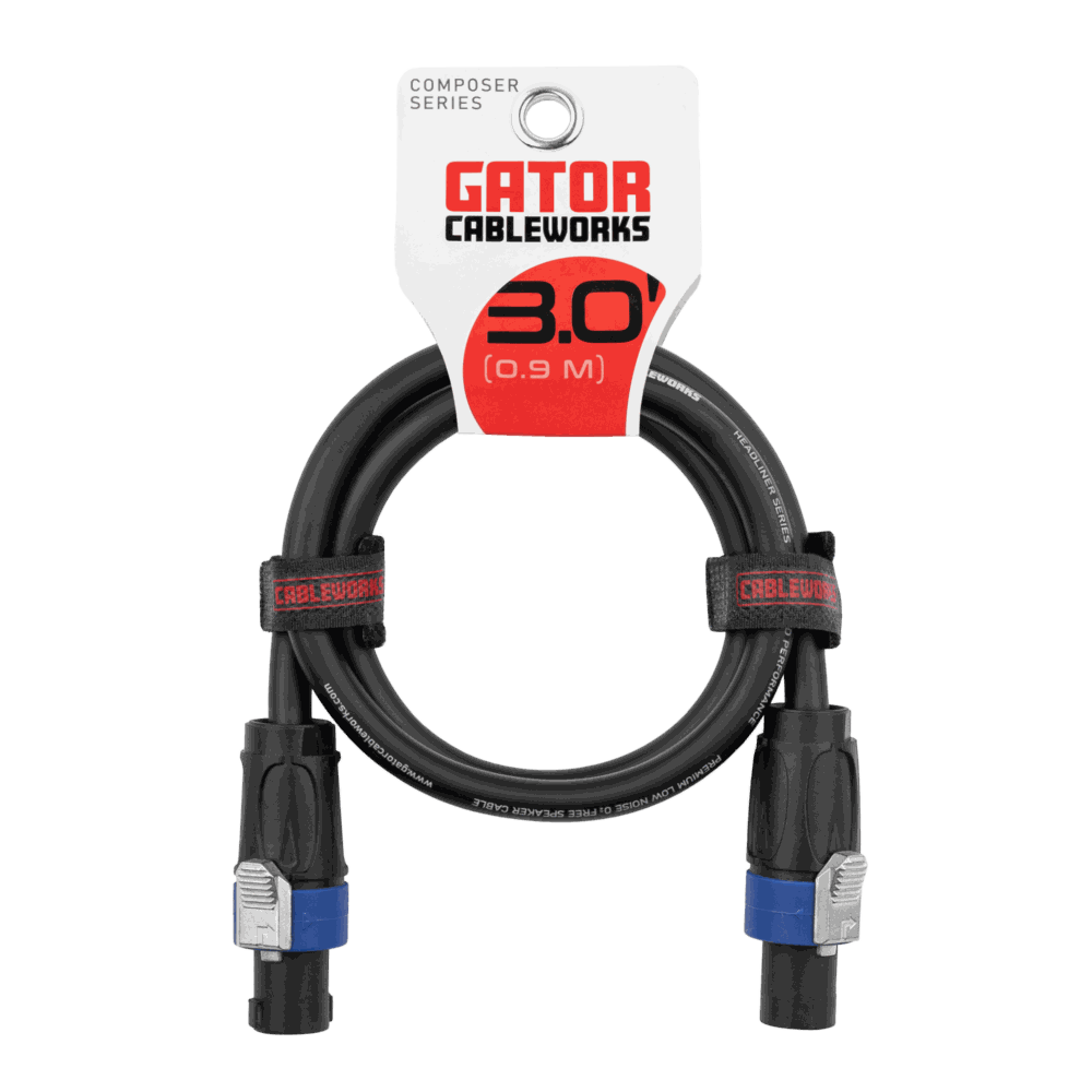 Gator Composer Series 3 Foot Twist Lock Connector Speaker Cable product image