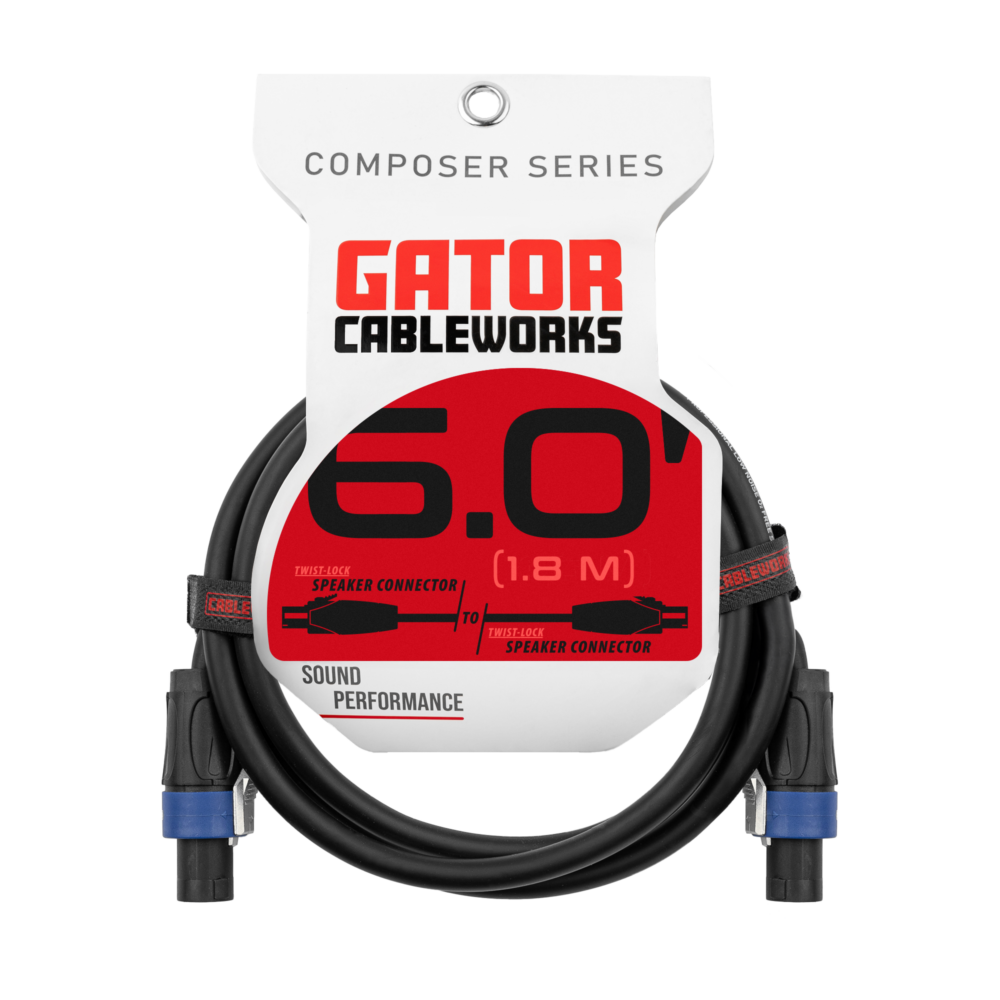 Gator 6 Foot Twist Lock Connector Speaker Cable product image