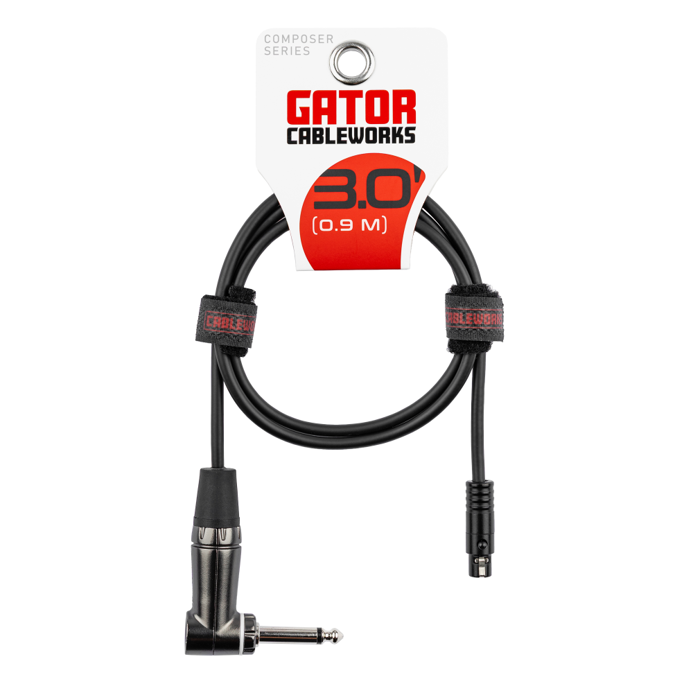 Gator Composer Series Composer RA Wireless Instrument Cable, 3 foot