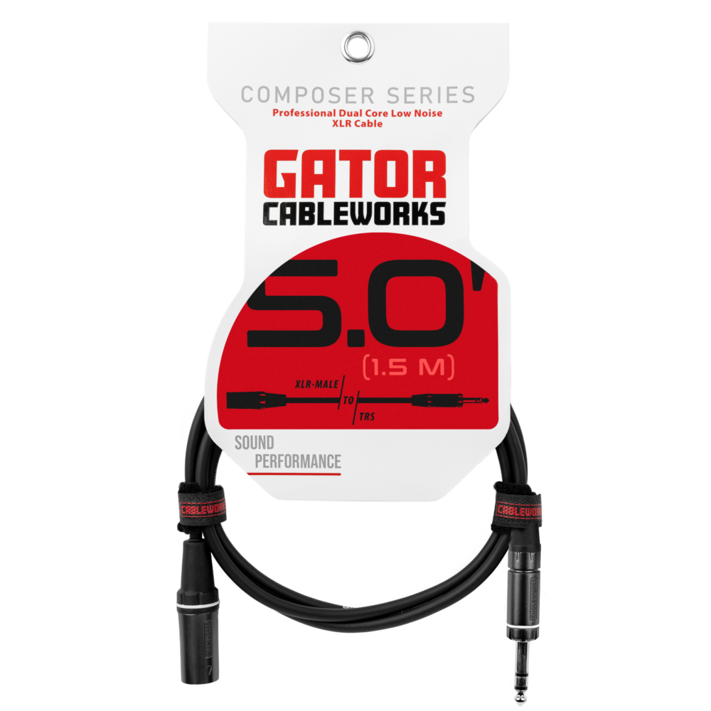 Gator Composer Series 5 Foot XLR M to TRS Cable product image