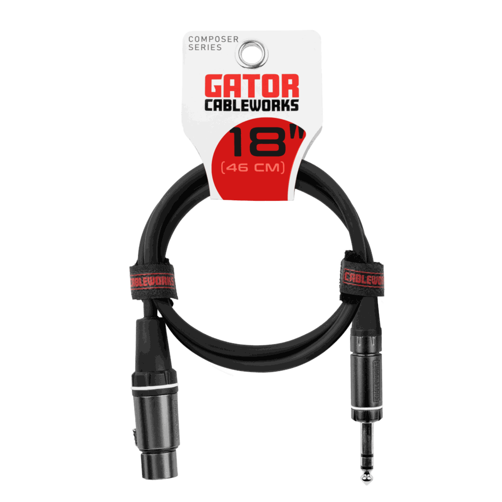 Gator 18 Inch XLR F to TRS Cable