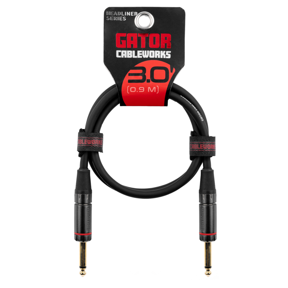 Gator Headliner Series 3 Foot Strt to Strt Instrument Cable
