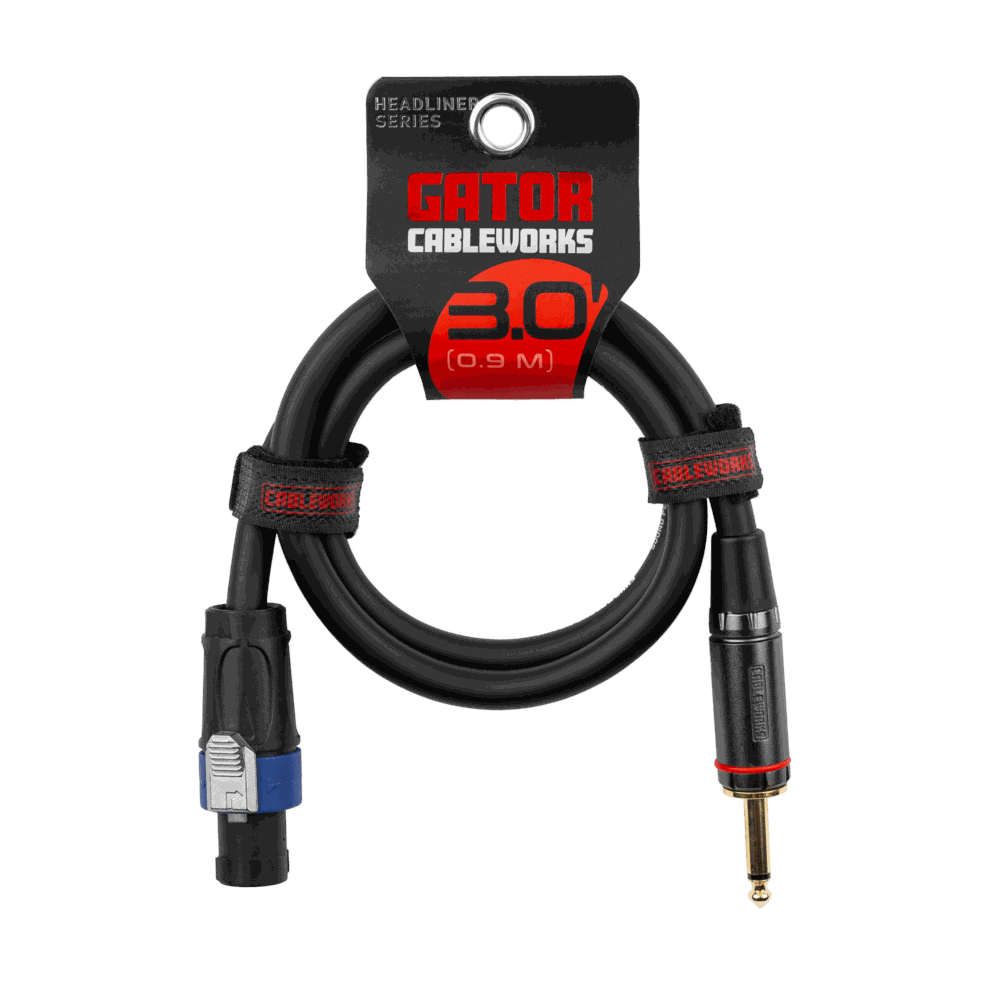 Gator Headliner Series 3 Foot TS to Twist Lock Connector Speaker Cable product image