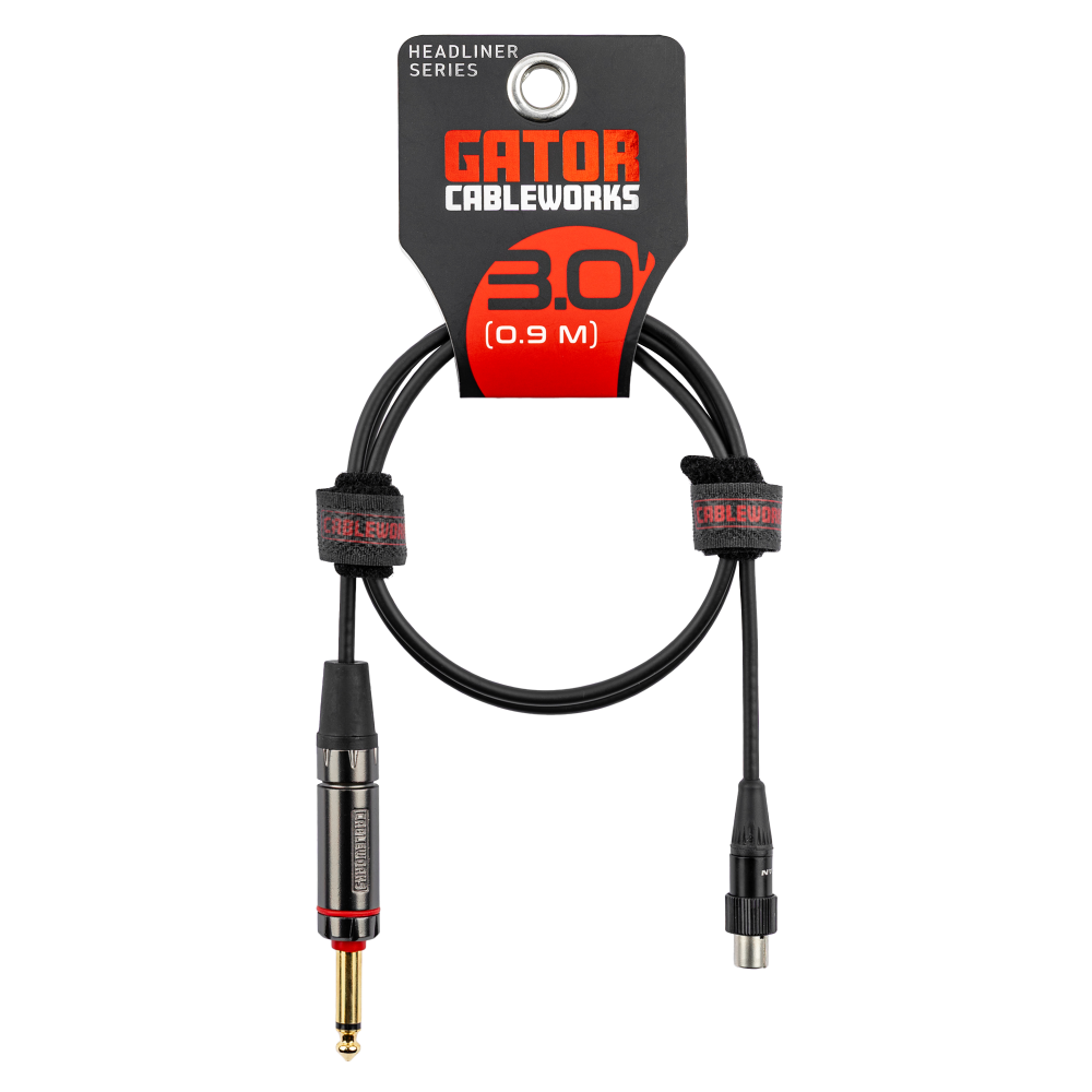 Gator Headliner Straight Wireless Instrument Cable, 3 foot product image
