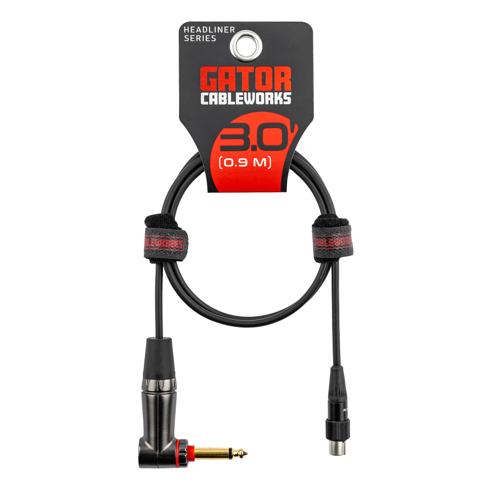 Gator Headliner RA Wireless Instrument Cable, 3 foot