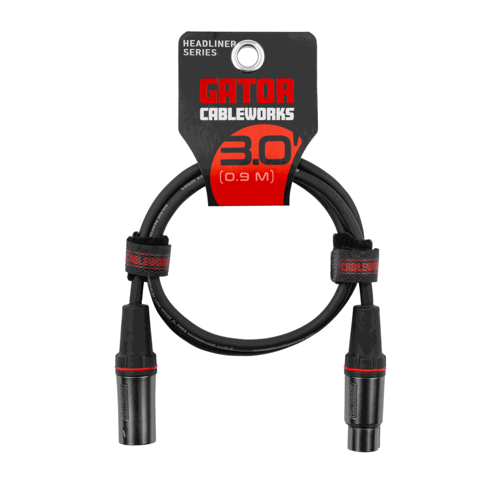 Gator Headliner Series 3 Foot XLR Microphone Cable