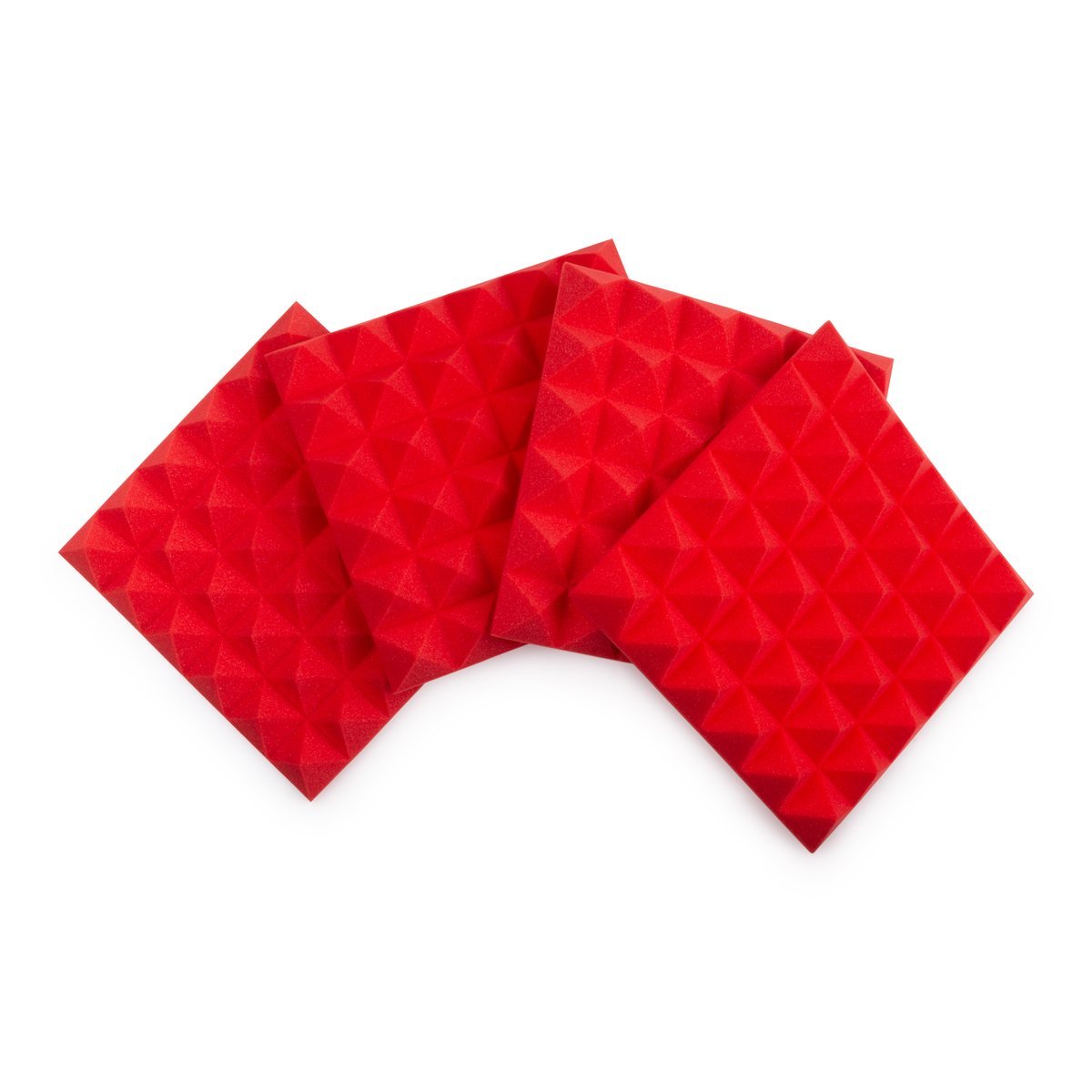 Gator 4 Pack of Red 12x12 in Acoustic Pyramid Panel product image