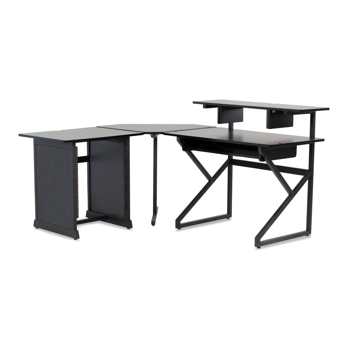 Gator Desk Set with Main Desk, Corner, Rack - BLK - view 2