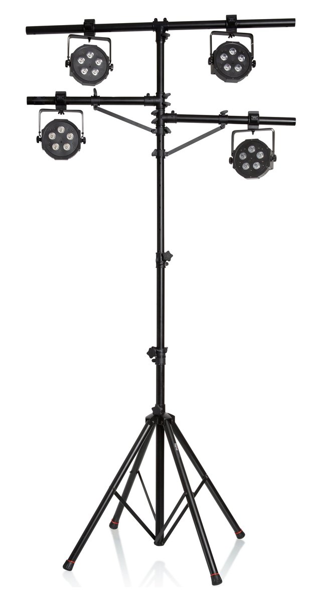 Gator GFW-LIGHT-LS2000 Quad Non-Piston Lighting Stand with LS1 Top Bars